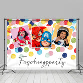 Regenbogen Farbe Punkte Kinder Geburtstag Karneval Hintergrund